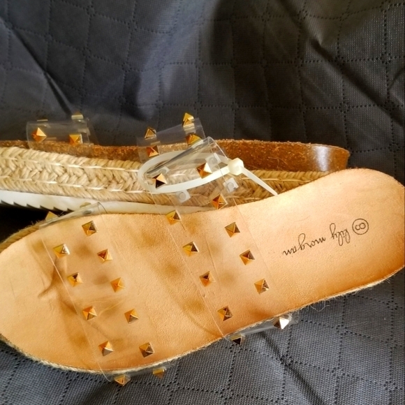 Clear  n rhinestone sandals - Picture 1 of 3